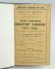 Wisden Cricketers’ Almanack 1909. 46th edition. Bound in dark brown boards, with original paper wrappers, title and date in gilt to spine, beautifully marbled page block edge. Minor fault to corner of front wrapper otherwise in very good condition