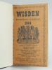 Wisden Cricketers’ Almanack 1944. 81st edition. Only 5600 paper copies printed in this war year. Bound in dark brown boards, with original paper wrappers, title and date in gilt to spine, beautifully marbled page block edge. Very good condition. Rare war