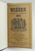 Wisden Cricketers’ Almanack 1943. 80th edition. Only 5600 paper copies printed in this war year. Bound in dark brown boards, with original paper wrappers, title and date in gilt to spine, beautifully marbled page block edge. Very good condition. Rare war