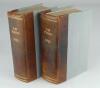 Wisden Cricketers’ Almanack 1922 and 1923. 59th & 60th editions. Both editions bound in quarter leather binding, with original paper wrappers, the 1922 edition lacking rear wrapper, gilt titles to spine. Both editions with handwritten name and address of 