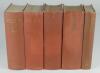 Wisden Cricketers&rsquo; Almanack 1946, 1947, 1948, 1949 and 1950. Original hardback editions. The 1946 with worn and stained boards, internally good, the 1947 with worn boards, dulling to gilt titles, wear to internal hinges, browning to pages, the 1948 editio