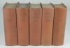 Wisden Cricketers&rsquo; Almanack 1951, 1952, 1953, 1954 and 1955. Original hardback editions. All of the editions with dulled gilt titles to spine and to a lesser extent the front boards. The 1951 with broken front internal hinges, the 1952 with broken front a