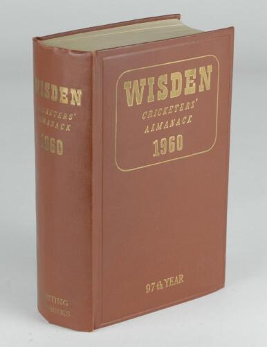 Wisden Cricketers&rsquo; Almanack 1960. Original hardback. Slight wear to the front internal hinge otherwise in good/very good condition