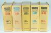 Wisden Cricketers&rsquo; Almanack 1966, 1967, 1968, 1969 and 1970. Original hardback editions with dustwrapper, with the exception of the 1968 edition which is a softback. Some faults to dustwrappers, all of the hardback editions in good condition, the 1968 edi