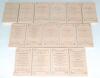 Wisden Cricketers&rsquo; Almanack 1864-1878. Fifteen facsimile editions, with pink wrappers, printed by &lsquo;Billing & Sons Ltd&rsquo; and published in 1960. Limited edition. Odd minor faults otherwise in good+ condition