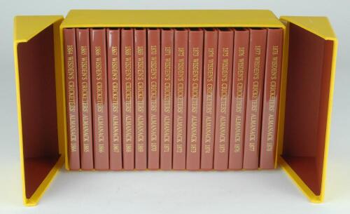 Wisden Cricketers&rsquo; Almanack 1864-1878. Fifteen facsimile editions published by John Wisden & Co Ltd, London 1991. Limited edition 497/1000. Brown hard board covers with gilt lettering to covers and spine. Sold with the original receipt from Wisden dated 1