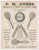 ‘Surrey v. Sussex’ 1887. Early original scorecard for the match played at Kennington Oval 29th- 31st August 1877. Complete printed scores. Surrey batted first reaching 118, Sussex then posted a first innings lead with 163. Surrey then scored 362 (K.J. Key - 2