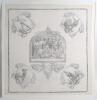&lsquo;The Australian Cricket Team&rsquo; 1878. Very rare and early large cotton handkerchief commemorating Australia&rsquo;s inaugural first-class tour to England. Lithographed in grey, the centre panel set in elaborate frame depicts the twelve members of the Australian t