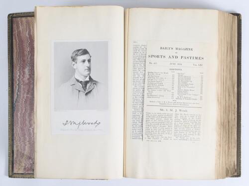 Cricket scrapbooks 1880-1930s. Two large nicely presented scrapbook albums comprising an extensive collection of magazine and newspaper cuttings of cricket related articles. One with cuttings from Chambers&rsquo;s Journal, The Kaleidoscope, Illustrated London N