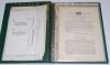 Original Patents. Cricket Bats 1885-1903 and Cricket Balls 1876-1898. Folder comprising twenty original printed &lsquo;Provisional Specification&rsquo; patent documents, all relating to the construction of cricket bats and balls, including blade protectors, handles, 
