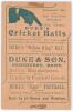 &lsquo;Mr J.R. Mason&rsquo;. 1897. Kent C.C.C. Folding penny card assumed to have been written by A.C. Albert Craig &lsquo;Cricket Poet and Rhymester&rsquo;. Published at 25, Temple Chambers, London, publisher unknown. Advertising to front and rear, with advertisement to inside - 3