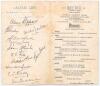 Alan Kippax Cricket Team tour of Queensland 1931. &lsquo;A.U.S.N. [Australian Union Steam Navigation Company] Line&rsquo; official folding dinner menu on board the S.S. Ormiston, dated Sunday, 22nd March 1931. The menu with mono image of the ship with ornate colour f - 2