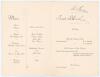 &lsquo;Surrey v New Zealand 1949. Official folding menu for the &lsquo;Dinner to the New Zealand Cricket Team&rsquo; given by Surrey C.C.C. at Armourers&rsquo; Hall, 11th May 1949. The front cover with raised silver Surrey emblem and printed titles, menu and toast list to inside - 2