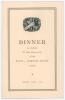 &lsquo;Dinner to celebrate the 50th Anniversary of the Eton v Harrow match of 1900&rsquo;. Official four page folding menu for the dinner held in London, 13th July 1950, during the match played at Lord&rsquo;s, 13th & 14th July 1950. The menu with titles to front, copy of 