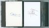 International Test cricketers&rsquo; signatures. Album comprising sixty nine signatures of Test cricketers, each signed in ink individually, the majority to plain white cards and the odd photograph with the date and location of acquisition to verso. Signatures 