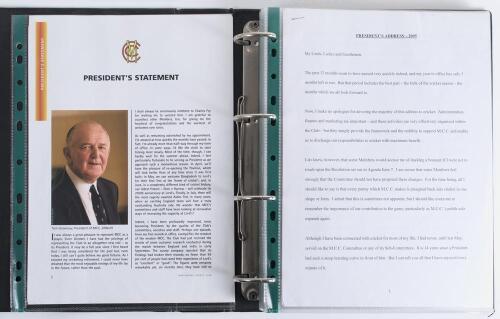 Thomas William &lsquo;Tom&rsquo; Graveney. Gloucestershire, Worcestershire, Queensland & England 1948-1972. Black file comprising a comprehensive and nicely presented selection of letters and other ephemera from Graveney&rsquo;s personal collection. Graveney was appointed 