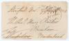 George Finch, 9th Earl of Winchilsea. White Conduit Club, Surrey, Hampshire and M.C.C. 1786-1804. Original signed free-front envelope laid down to page, addressed to a Rev. Henry Parkes of Burnham, Maidenhead, dated and sent from &lsquo;Stamford, Nov. fifteenth