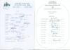 Australia tour to England 1981. Official Australian Cricket Board autograph sheet with printed title and players&rsquo; names, fully signed in ink by all twenty listed members of the Australian touring party. Players&rsquo; signatures are Hughes (Captain), Marsh, Ald
