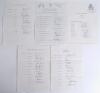 England home Test matches 1982-1989. Five official autograph sheets fully signed by the listed members of England Test teams. Matches are 2nd Test v Pakistan, Lord&rsquo;s 1982 (incorrectly titled &lsquo;1983&rsquo;, 12 signatures), 3rd Test v New Zealand, Lord&rsquo;s 1983 (11)