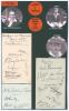 Gentlemen v Players, The Oval 1934. Three album pages nicely signed in ink by all twenty two players for the match played at The Oval, 11th- 13th July 1934, each loose mounted to black page. Gentlemen&rsquo;s signatures are Case, Baring, Fairfax, Lord Tennyson,