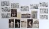 Cricket postcards, photographs early 1900s. A selection of original postcards, photographs, printed supplements etc. Real photograph postcards include &lsquo;Razor&rsquo; Smith in bowling pose by Woodland-Fullwood, D. Denton in batting pose, B.H. Spooner at the wicke