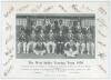 &lsquo;The West Indies Touring Team [to England] 1950&rsquo;. Official mono printed photograph of the team with printed title players&rsquo; names and facsimile signatures to borders. Signed in ink to verso by twelve members of the touring party. Signatures are Weekes, Chr