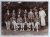 M.C.C. tours to Devon 1911-1913. Four early original sepia photographs of M.C.C. teams depicted seated and standing in rows wearing cricket attire, some in boaters and caps, one in formal attire. Two are annotated to verso in ink, one &lsquo;MCC XI Devon Tour 1 - 5
