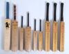 Signed miniature bats 1938/39- 1990s. A selection of nine miniature bats. Four are signed including one from the M.C.C. tour to South Africa 1938/39 by Geo. Dalton & Son, Durban &lsquo;Zephyr&rsquo; 14&rdquo;, signed in ink to the face by fifteen members of the M.C.C. tour