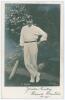 David Denton. Yorkshire & England 1894-1920. Mono real photograph postcard of Denton standing full length wearing cricket attire and Yorkshire cap, leaning on his bat. Signed in black ink to lower border by Denton. Durhams of Leeds. Postally unused. Minor