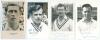 Hampshire. Four signed player portrait postcards. Includes one of Derek Shackleton (Hampshire & England 1948-1969) by Sporting Handbooks Ltd. Also three plain back postcards of Butch White (Hampshire, Glamorgan & England 1957-1972), Colin Ingleby-Mackenzi