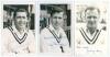 Hampshire. Three signed player portrait postcards. Includes two by A. Wilkes & Son, West Bromwich, of Derek Shackleton (Hampshire & England 1948-1969) and Peter Sainsbury (Hampshire 1954-1976). Also one plain back postcards of Jimmy Gray (Hampshire 1948-1