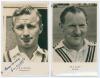Gloucestershire and Somerset. Two signed player portrait postcards. One of Arthur Milton (Gloucestershire & England 1948-1974), the other of Bill Alley (New South Wales & Somerset 1945-1968). Both by Sporting Handbooks Ltd. with player name and county to 