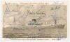 M.C.C. tour of South Africa 1956/57. Rarer sepia postcard of the Union-Castle Line R.M.S. &lsquo;Edinburgh Castle&rsquo; which took the team to South Africa. Very nicely signed in ink to card face by nineteen members of the touring party. Signatures include May (Capt