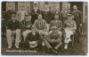 &lsquo;Somerset County Cricket Team, 1909&rsquo;. Sepia real photograph postcard of the Somerset team, featuring John Daniell (Captain) and Sammy Woods, seated and standing in rows wearing cricket attire and assorted blazers. Publisher unknown. Postally unused. Minor