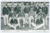 West Indies tour to England 1906. Early mono postcard of the West Indies touring party, depicted seated and standing in rows wearing cricket attire, blazers and assorted headgear. Players&rsquo; names printed to margins of Austin (Captain), Harrigan, Goodman, L