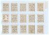 Godfrey Phillips &lsquo;Cricketers&rsquo; cigarette cards &lsquo;Pinnace&rsquo; miniature series 1923-1925. A complete set of all 199 known cards issued, including variations, of the &lsquo;Pinnace Series&rsquo; of miniature cards. Numbers are 16-45, 47-58, 60-83, 84 (2 versions), 85-88, 90 - 4