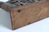 Wooden pipe rack. Nice pipe rack with slots for four pipes and intricate fret work, the design featuring two cricket bats and balls with turned finials. Hand written date &lsquo;1914&rsquo; to base. Small loss to one finial, otherwise in good condition - 2