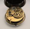 Cricketing silver pocket watch 1897. An exquisite colourful watch face with an 18th century cricket scene of a bowler about to bowl a ball with the batsman stood in front of two stumps and bails, two fielders are also featured within floral and tree decor - 6
