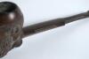 W.G. Grace smoking pipe 1895. Vulcanite cricket pipe with cricket bat shaped stem and &lsquo;Grace head&rsquo; pipe bowl with ball foot to base. Stamped &lsquo;W.G.G. ET.47. A.D. 1895&rsquo;. &lsquo;Centuplico&rsquo; and &lsquo;Made abroad&rsquo; to back of the bat. 5.5&rdquo; long. Good condition - 2