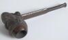 W.G. Grace smoking pipe 1895. Vulcanite cricket pipe with cricket bat shaped stem and &lsquo;Grace head&rsquo; pipe bowl with ball foot to base. Stamped &lsquo;W.G.G. ET.47. A.D. 1895&rsquo;. &lsquo;Centuplico&rsquo; and &lsquo;Made abroad&rsquo; to back of the bat. 5.5&rdquo; long. Good condition - 3