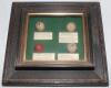 Cricket, golf and sporting metalware and ceramics. Interesting selection including a enamel and gold metal pin badge with the wording &lsquo;CAB 3rd [Test] 1984. India vs England&rsquo; with a further hanging part on chain &lsquo;Player. England&rsquo;, five brass Victorian cric - 2