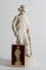 &lsquo;Boy Cricketer&rsquo;. Excellent Parian ware figure of a boy cricketer resting against a tree stump holding a cricket bat to left hand. The figure is of a very high quality and with exceptionally good detailing. Approximately 11&rdquo; tall. Circa 1860&rsquo;s. A rare figu - 2