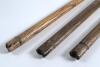 Cricket stumps circa 1790&rsquo;s to 1820. Three oval, rather than circular, cricket stumps used during this early period. The stumps each have a narrow binding about an inch from the top, although one is now missing. The stumps measures 24&rdquo; (above the ground) - 2