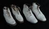 Cricket Boots used in the 1880&rsquo;s. Canvas boots were the first traditional cricket boots to manufactured in the 1880&rsquo;s. Most first class cricketers up until that point wore brown shoes or boots. These boots have a bonded surface of jute rope material, as u