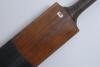 A Benjamin Warsop bat of 1884. &lsquo;Rev. W.H. Churchill&rsquo;s Warsop Conqueror&rsquo;. Impressed to the face on each shoulder, &lsquo;B. Warsop, Marylebone&rsquo;. Below the splice, the impressed mark in circular motif of &lsquo;B. Warsop Conqueror Patent Spring Handle Trade Mark&rsquo; and b - 2