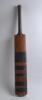 A Benjamin Warsop bat of 1884. &lsquo;Rev. W.H. Churchill&rsquo;s Warsop Conqueror&rsquo;. Impressed to the face on each shoulder, &lsquo;B. Warsop, Marylebone&rsquo;. Below the splice, the impressed mark in circular motif of &lsquo;B. Warsop Conqueror Patent Spring Handle Trade Mark&rsquo; and b - 4