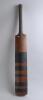 A Benjamin Warsop bat of 1884. &lsquo;Rev. W.H. Churchill&rsquo;s Warsop Conqueror&rsquo;. Impressed to the face on each shoulder, &lsquo;B. Warsop, Marylebone&rsquo;. Below the splice, the impressed mark in circular motif of &lsquo;B. Warsop Conqueror Patent Spring Handle Trade Mark&rsquo; and b - 5