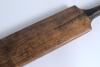 James Cobbett &lsquo;Gutta Percha Driver&rsquo; cricket bat c1890. Stamps for &lsquo;Richardson of Liverpool&rsquo; to the bat in several places. &lsquo;Cobbett&rsquo; impressed twice to the cap of the handle and the initials &lsquo;W.D.R.&rsquo; and number D23045 run down the splice. The back of the 
