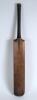 John Barlett &lsquo;compressed&rsquo; cricket bat 1892. Stamps for &lsquo;Bartlett, Waterloo Road (the makers address)&rsquo; to the bat. Silver coat of arms shield to back engraved &lsquo;Thornton C.C. won by Spencer Lambert for best batting. Average Season 1892. The back of the bat - 3