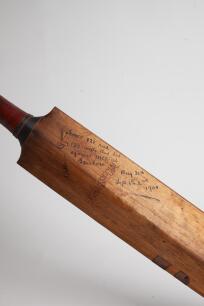 David Denton. Yorkshire & England 1894-1920. Gunn & Moore &lsquo;The Autograph&rsquo; cricket bat used by Denton in the 1908 cricket season scoring two consecutive centuries for Yorkshire against M.C.C. at Scarborough in August and September 1908. The bat is inscribe